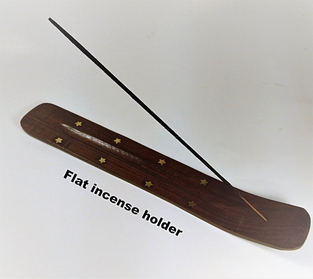 round wooden incense holder